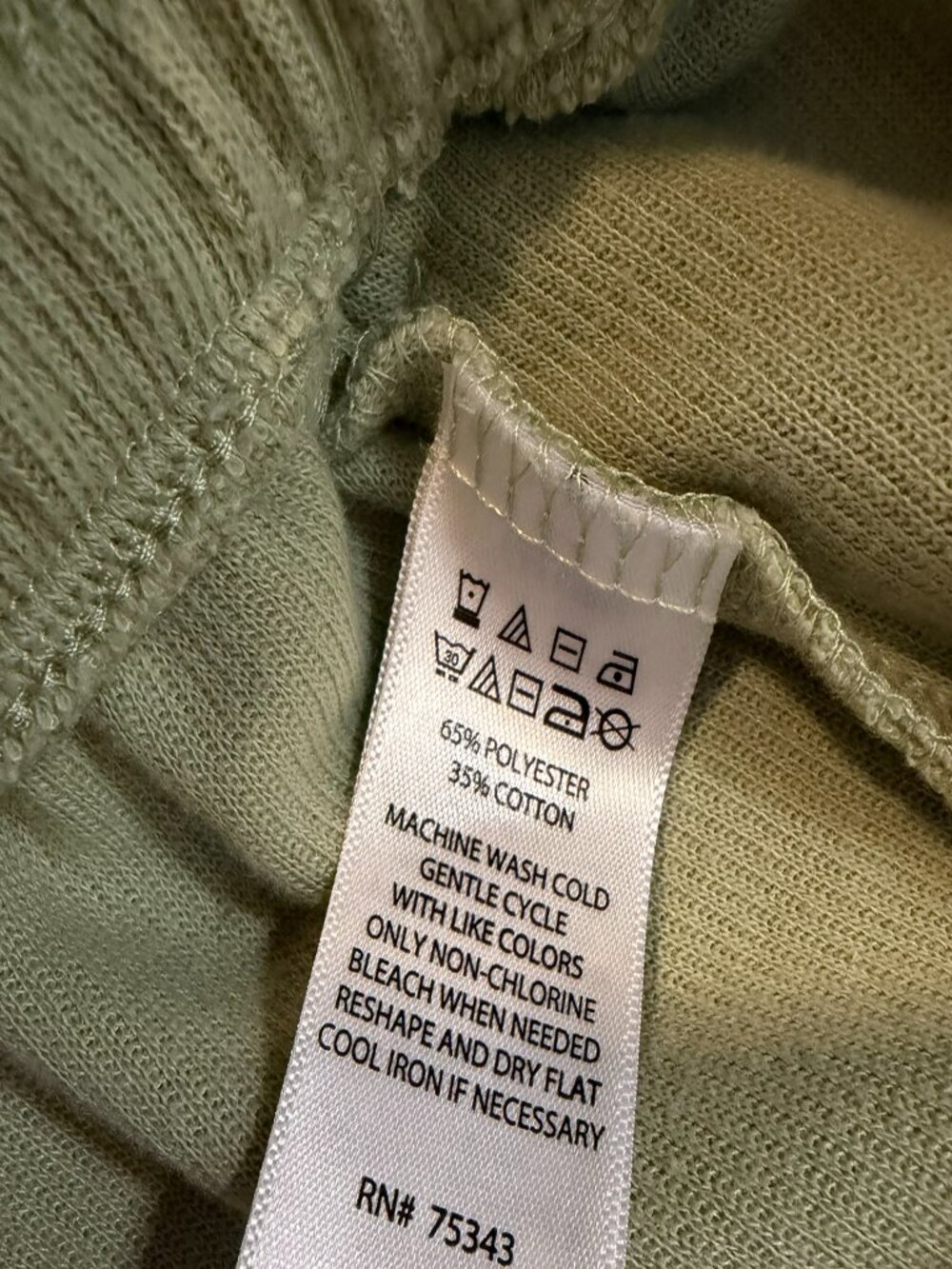 🌿 C&C California Sage Green Ribbed Drawstring Shorts | Size Large - Picture 4 of 6